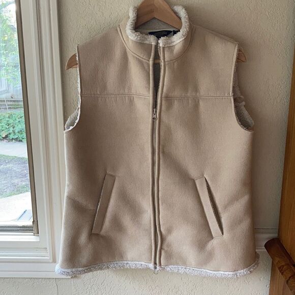 Shaver Authentic Sherpa Lined, Faux Suede Vest - Picture 1 of 9